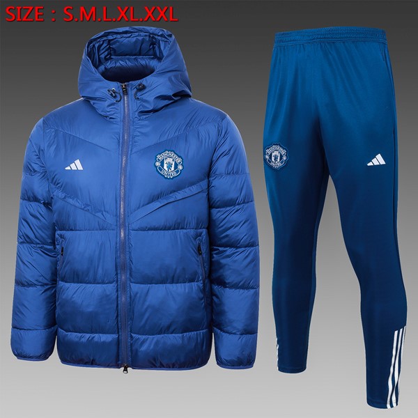 Abrigo Plumón Manchester United Conjunto Completo 2024/25 Azul